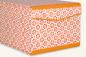 Preview: Karteikasten, orange, kleine Blüten